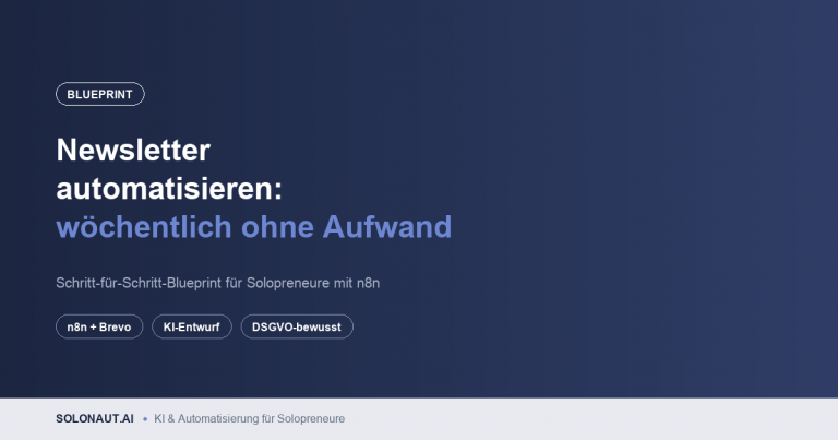 Newsletter automatisieren: Wöchentliche Inhalte ohne manuellen Aufwand