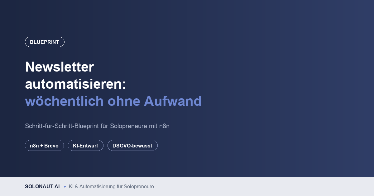 Newsletter automatisieren – wöchentlich ohne Aufwand