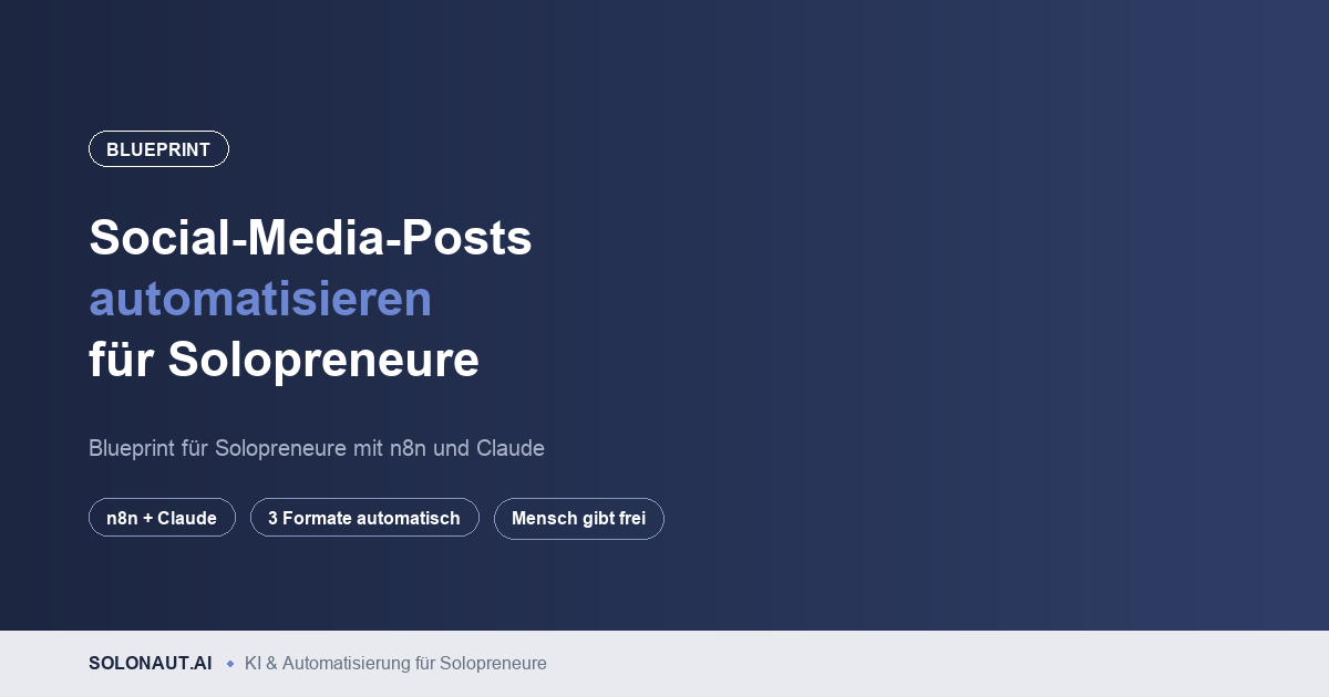 Social-Media-Posts automatisieren für Solopreneure