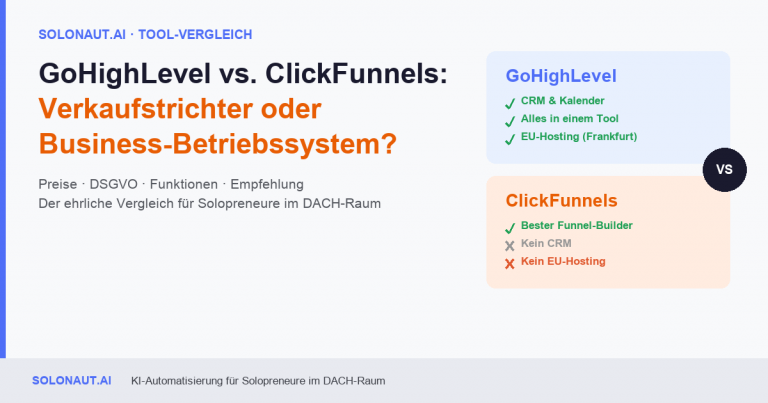 GoHighLevel vs. ClickFunnels: Verkaufstrichter oder komplettes Business-Betriebssystem?