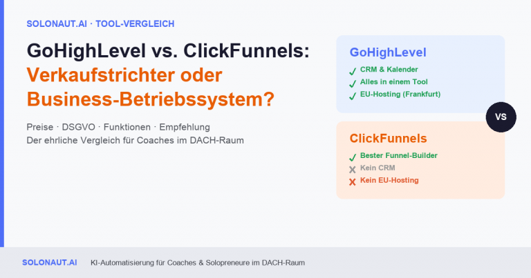 GoHighLevel vs. ClickFunnels für Coaches im Vergleich