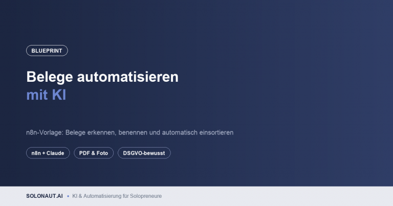 Belege automatisieren: Dokumentenablage mit n8n und KI