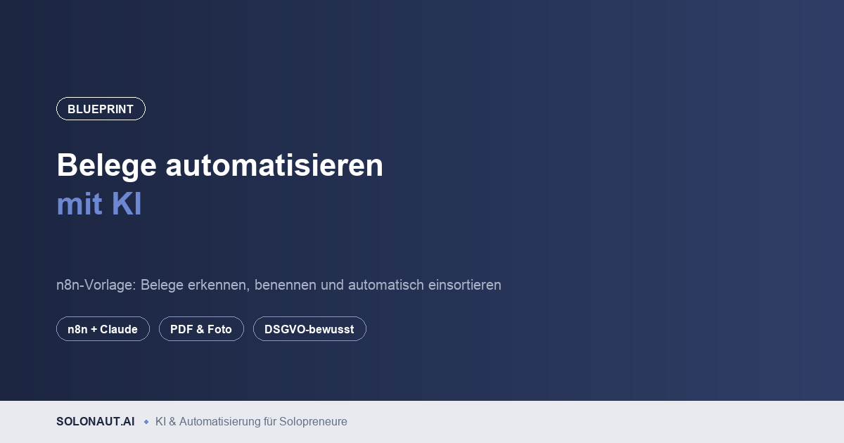 Belege automatisieren mit KI – Dokumentenablage mit n8n