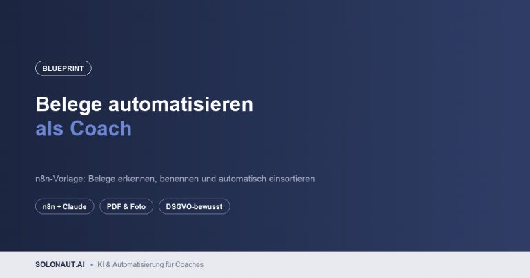 Belege automatisieren mit n8n und KI – Dokumenten-Autopilot Workflow