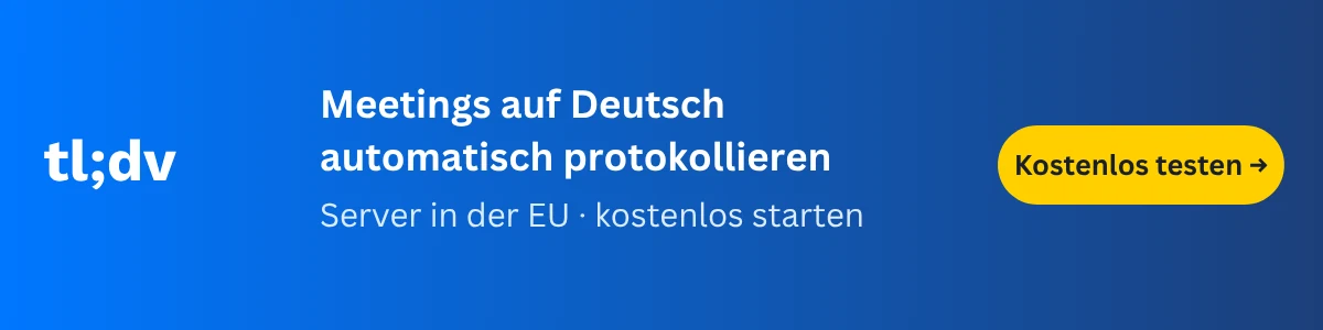 tl;dv – Meetings auf Deutsch automatisch protokollieren