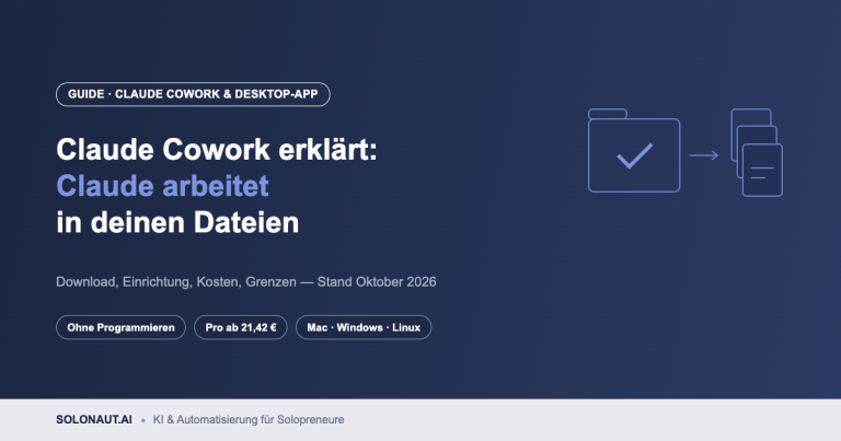 Claude Cowork und Desktop-App erklärt: Kosten, Einrichtung, Grenzen – Stand Oktober 2026