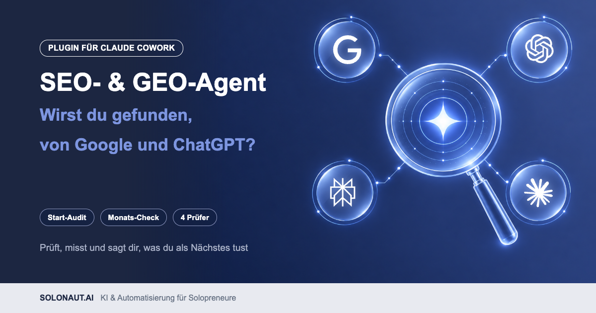 SEO- & GEO-Agent von solonaut.ai: Plugin für Claude Cowork