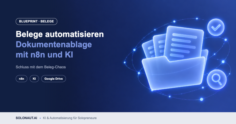 Belege automatisieren: leuchtender Ordner mit Dokumenten