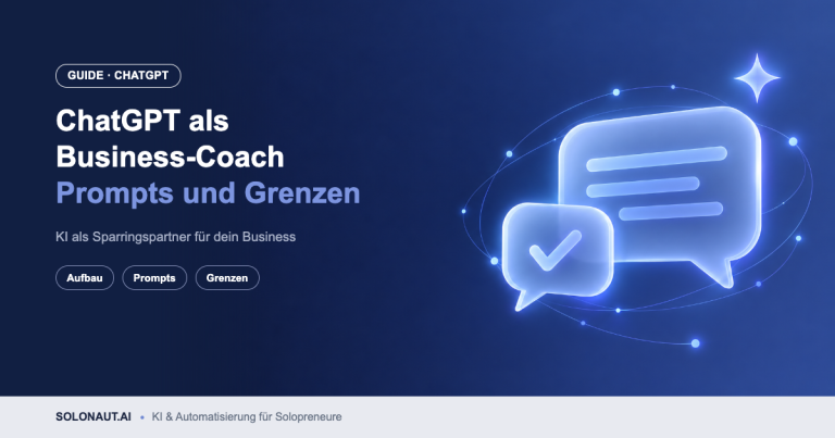 ChatGPT als Business-Coach: leuchtende Sprechblasen