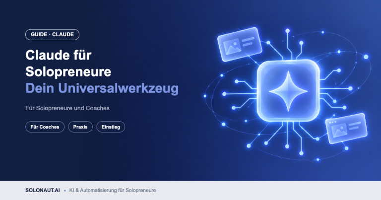 Claude für Solopreneure: leuchtender KI-Chip