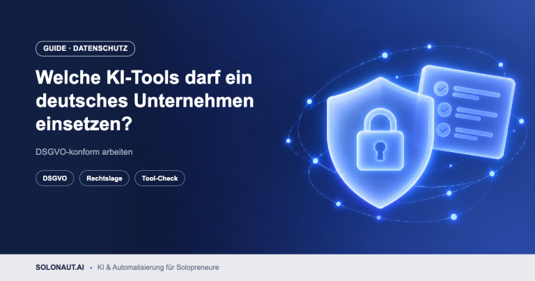 Welche KI-Tools darf ein deutsches Unternehmen einsetzen: leuchtendes Schutzschild mit Schloss