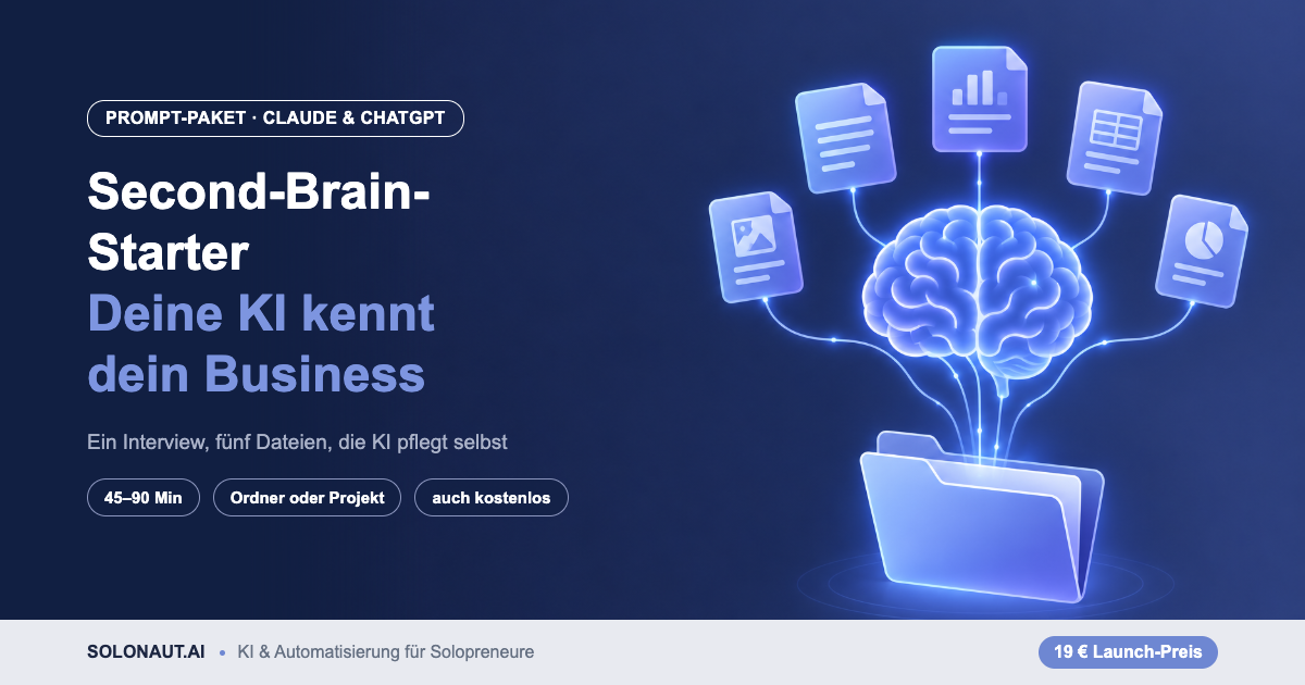 Second-Brain-Starter: Deine KI kennt dein Business