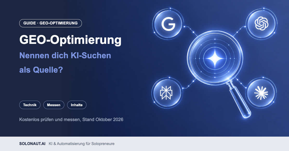 GEO-Optimierung: Nennen dich KI-Suchen als Quelle?